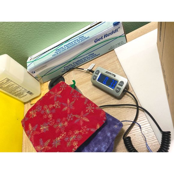 Lot of 5 Fabric Gift Bags Sacks Christmas Winter Patterns Drawstring - Picture 10 of 12